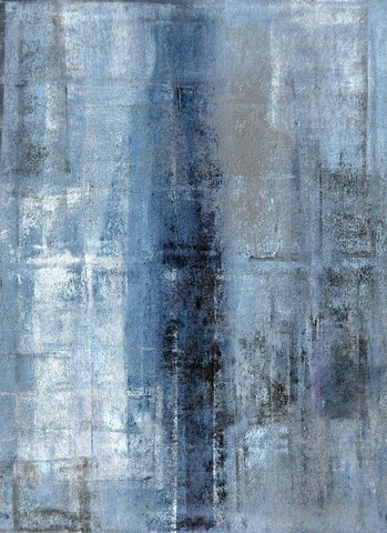 Blue and Grey Abstract Art